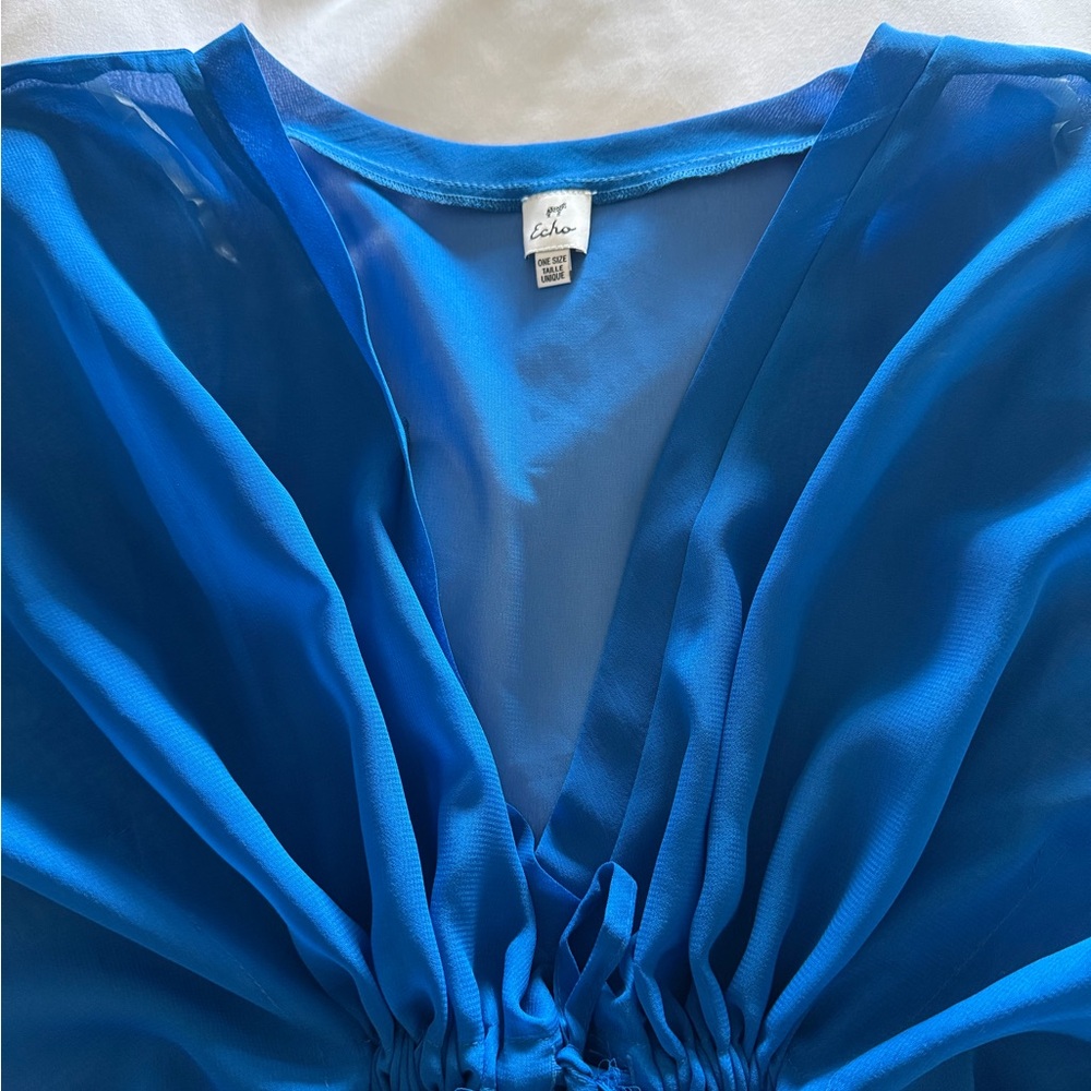 Lulu's Blue Sheer Swim Coverup